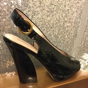 Audrey Brooke Peep Toe Slingbacks